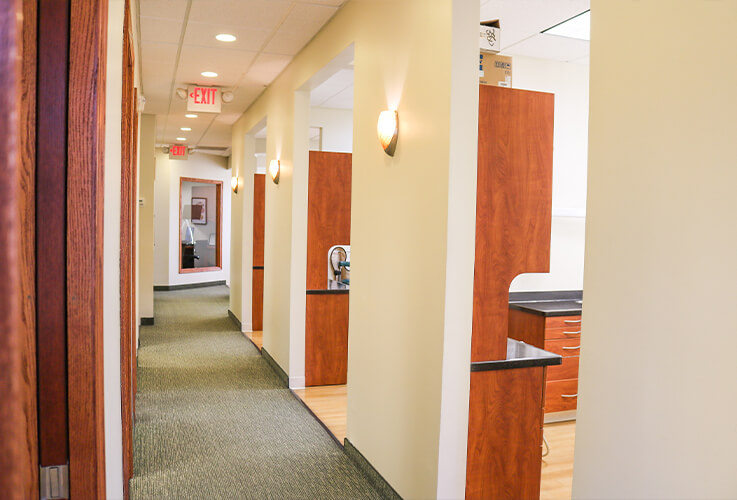 High tech dental exam room