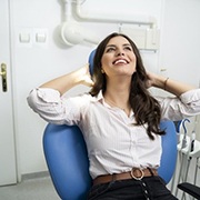 Woman feeling relaxed while visiting Pepper Pike sedation dentist