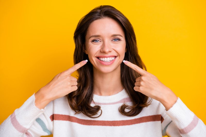 a woman with whiter teeth