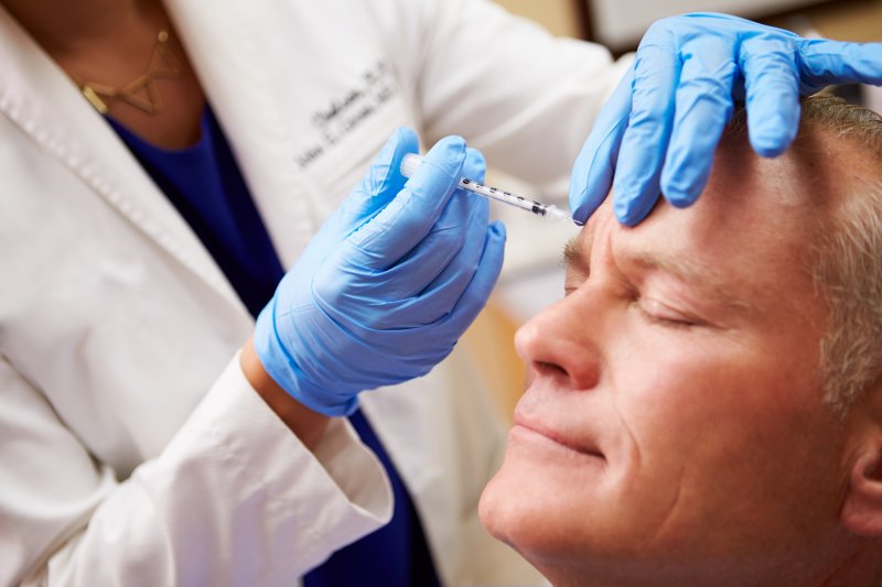 Man getting BOTOX